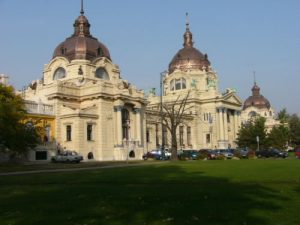 Front facade of Szechenyi Baths