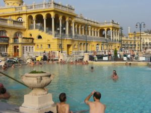 Beautiful architecture at Szechenyi Baths