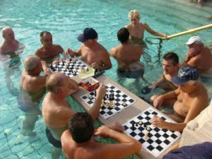 Chess players at Szechenyi Baths