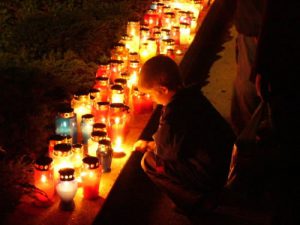 Night of Remembrance in the Mirogoj Cemetery.  The cemetery, created