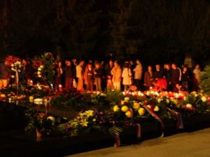 Night of Remembrance in the Mirogoj Cemetery.  The cemetery, created