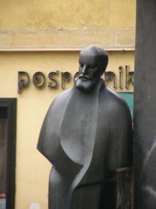 Statue Of Croatian Writer August Senoain the City of Zagreb
