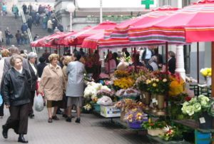 Zagreb - Ban Jelacic Square flower stalls