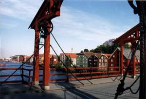 Trondheim canal and bridge