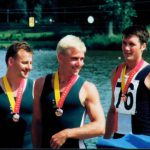 Rowing medal winners.