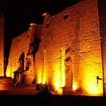 Entry pylon gate and obelisk into the Luxor Temple is