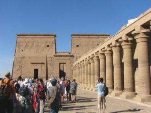 Philae is an island in the lake and the previous