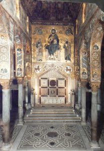 The famous 12th century Capella Palatina, inside the enormous Normanni