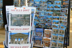 Italy - Sicily, Agrigento Roman Ruins Map/Calendar Stand