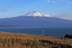 Overlooking the sea and Mount Etna