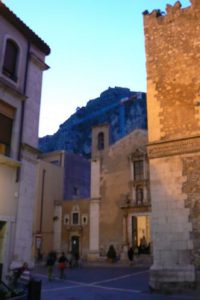 Taormina view of the hills