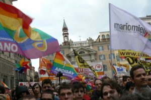 Pro-gay rights rally demanding