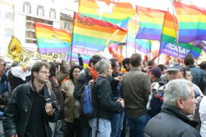 Pro-gay rights rally demanding