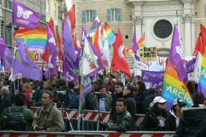 Pro-gay rights rally demanding
