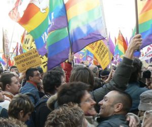 Pro-gay rights rally demanding