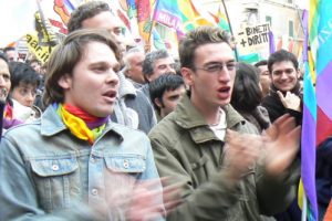 Pro-gay rights rally demanding