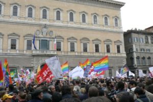 Pro-gay rights rally demanding