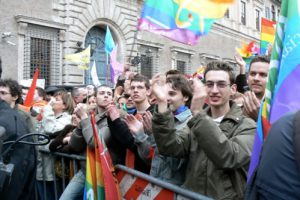 Enthusiastic youthful supporters