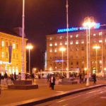 Colorful Ban Jelacic Square at night