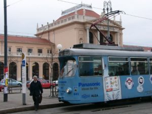 Tram stop in front ot the