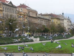 Zagreb - classic architecture along the promenade
