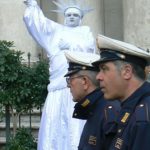 Mime at Trevi Fountain