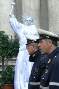 Mime at Trevi Fountain