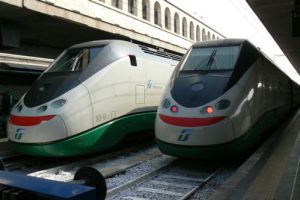 The bustling modern Termini train station