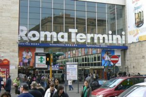 The bustling modern Termini train station