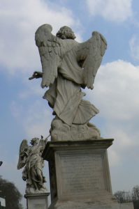 The beautiful Sant'Angelo Bridge with its decorative statuary.