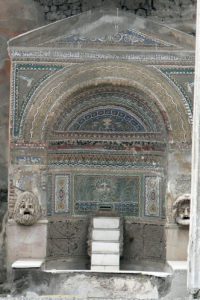 Italy - Pompeii ruins Mosaic fountain