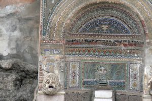 Italy - Pompeii ruins Mosaic fountain