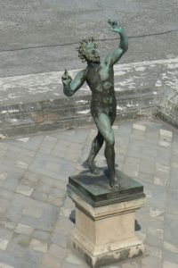 Italy - Ruins of Pompeii Statue of the 'Dancing Faun of