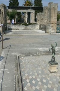 Italy - Ruins of Pompeii Statue of the 'Dancing Faun of