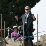 Italy - Ruins of Pompeii Playful visitor.