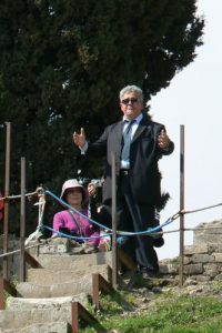 Italy - Ruins of Pompeii Playful visitor.