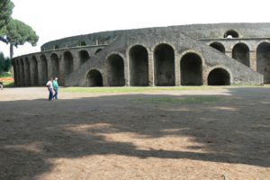 Italy - Ruins of Pompeii Colosseum.