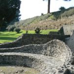 Italy - Ruins of Pompeii Bathing fountain.