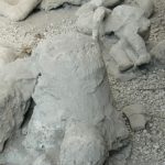 Italy - Ruins of Pompeii Human figures of victims.