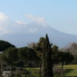 Italy - View of Mt.Vesuvius from Pompeii