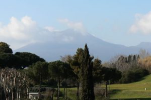 Italy - View of Mt.Vesuvius from Pompeii