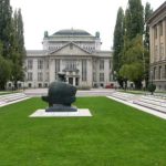 Zagreb - statue of a learned man at the State