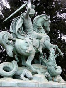 Statue of St. George slaying the