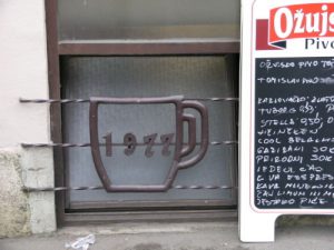 Zagreb - cafe window detail