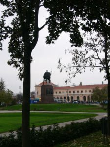 Zagreb - statue of the first Croatian king Tomislav in