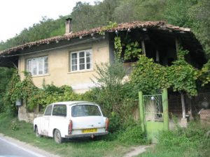 Rural House with Old Lada Car