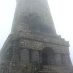 Shipka Pass Memorial with Bronze Lion in Fog
