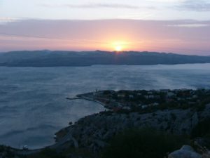 Adriatic/Kvarner coast from the hills of Croatia