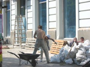 Sofia Construction Workers Scuffling