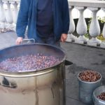 Ljubljana - chestnut vendor along the